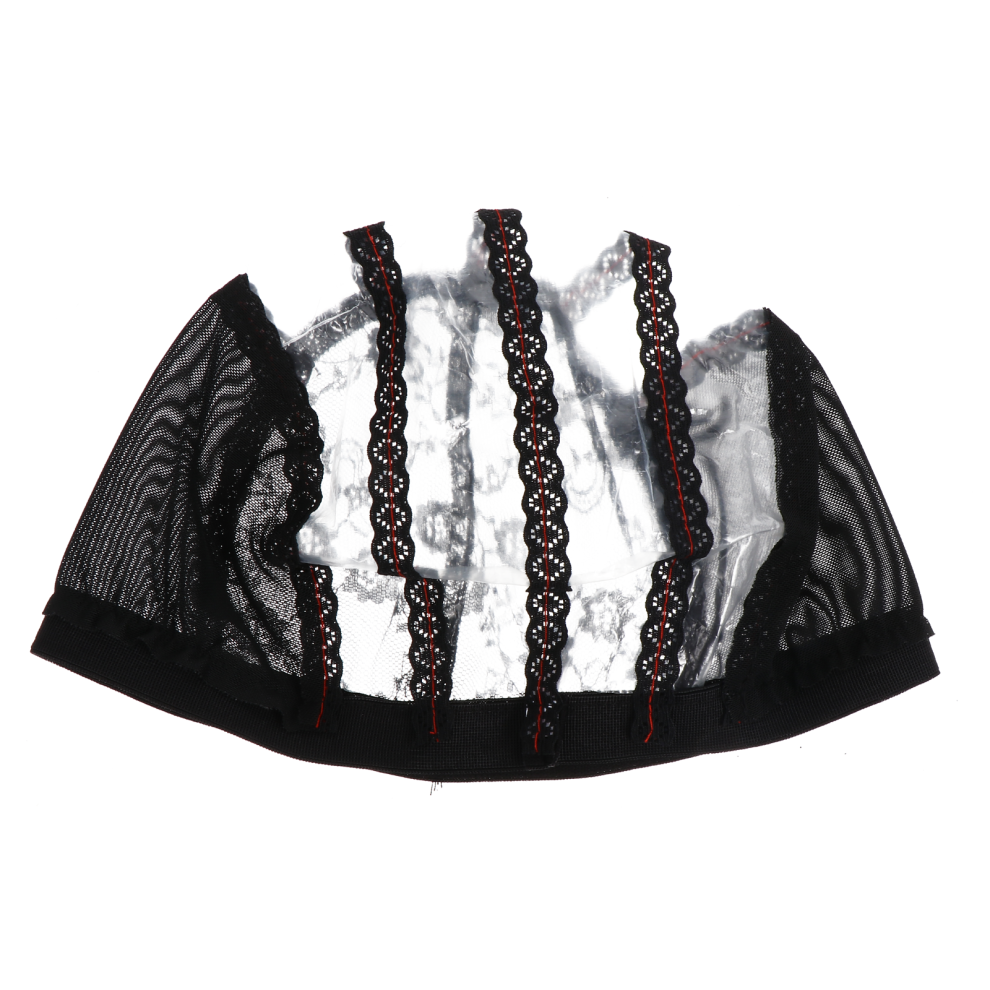 Totority Unisex Black 2Pcs Practical Hair Care Net Cap Stretchy Wig Mesh Hat