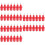 75Pcs Automatic Poultry Water Feeder Red Plastic Screw Nipple Style 8