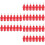 75Pcs Automatic Poultry Water Feeder Red Plastic Screw Nipple Style 7