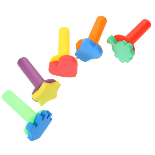 20Pcs Reusable Sponge Stamper Painting Tools for Kids Assorted Colors