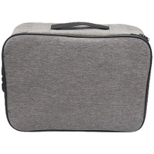 4Pcs Portable Grey File Box Document Holder with Combination Lock