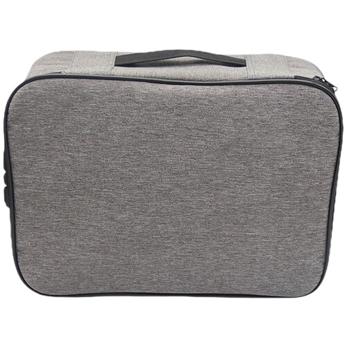 4Pcs Portable Grey File Box Document Holder with Combination Lock