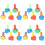20Pcs Reusable Sponge Stamper Painting Tools for Kids Assorted Colors 4