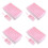 4Pcs Plastic Household Ice Cube Tray with Lid Pink Kitchen Ice Mold 5