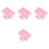 4Pcs Plastic Household Ice Cube Tray with Lid Pink Kitchen Ice Mold 3