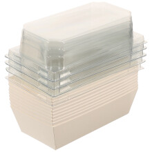 80Pcs Multi-Function Bakery Boxes White Paper Plastic for Party Treats