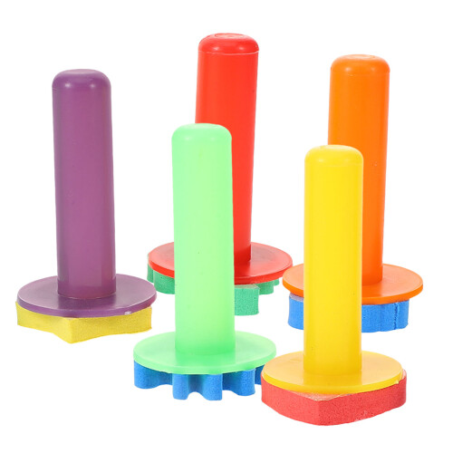 20Pcs Reusable Sponge Stamper Painting Tools for Kids Assorted Colors 1