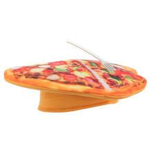 2Pcs Funny Pizza Hat Orange Fabric for Party Carnival Cosplay