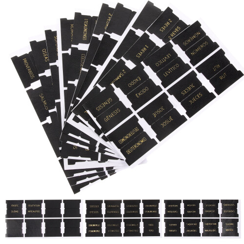 320Pcs Black Bible Tabs Blank DIY Bible Study Index Tabs