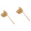 2 Sets Percussion Instrument Wooden Fish Meditation Buddhist Drum 6