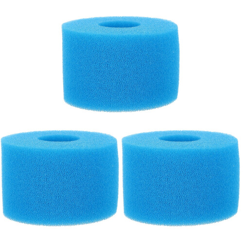 3Pcs Pool Filter Sponge Blue Flexible High-Density Indoor Pool Cleaner 1