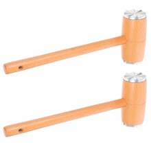 4Pcs Ergonomic Wood Meat Pounder Tenderizer Mallet Beige for Cooking