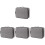 4Pcs Portable Grey File Box Document Holder with Combination Lock 3