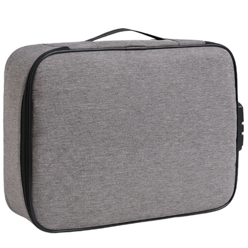 4Pcs Portable Grey File Box Document Holder with Combination Lock 1