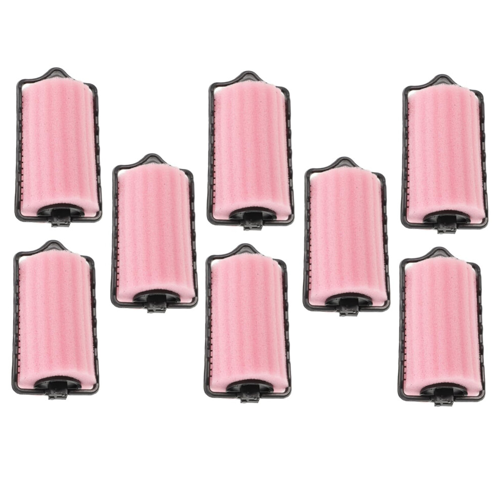 8pcs Foam Hair Rollers No Heat Soft Sponge Curlers for Curls and Waves Home Salon Use