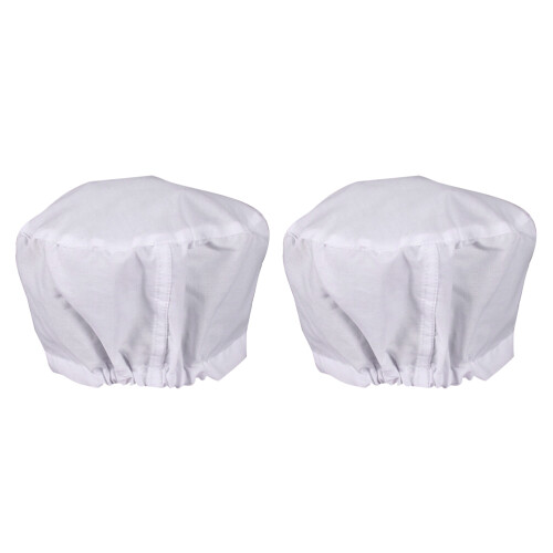4Pcs White Cotton Nurse Doctor Caps Practical Working Workshop Hats