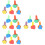 20Pcs Reusable Sponge Stamper Painting Tools for Kids Assorted Colors 6