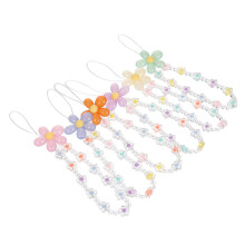 24Pcs Decorative Flower Beaded Phone Hanging Straps for Wrist and Keys
