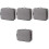 4Pcs Portable Grey File Box Document Holder with Combination Lock 4