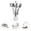 2Pcs Swan-Shaped Silver Flatware Holder Anti-Rust Fork and Spoon Stand 6
