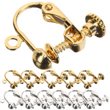 Set Of 5 Clips For Earrings Making Non-Pierced Setting Components