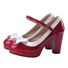 1Paar Comfortabele Rood Glanzende Vrouwen