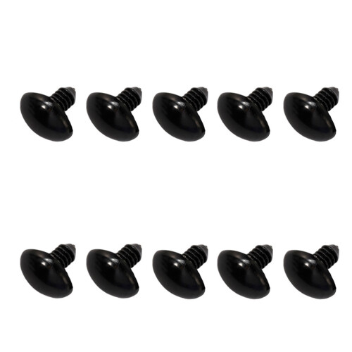 400 Pcs Black Plastic Bear Doll Nose 14mm For Diy Craft Projects