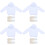 4Sets Reusable White Beekeeping Jacket Gloves Veil Protective Kit 5