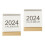 2Pcs Paper Mini Desk Calendars 2023 2024 Creative Home Decor 7