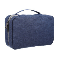 3Pcs Foldable Travel Toiletry Bag Hanging Cosmetic Organizer Dark Blue