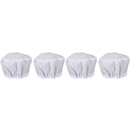 4Pcs White Cotton Nurse Doctor Caps Practical Working Workshop Hats 1