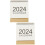 2Pcs Paper Mini Desk Calendars 2023 2024 Creative Home Decor 4