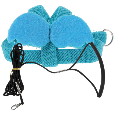 3Pcs Durable Nylon Parrot Harness Elastic Traction Bird Leash Sky-Blue