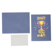 4Pcs Creative 3D Graduation Popup Cards Golden Blessing Greeting Cards