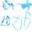 3Pcs Blue Pet Pulling Strap Durable Rabbit Traction Rope 9