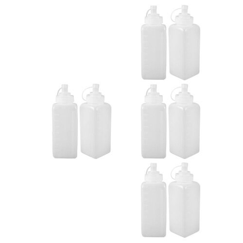 8Pcs Durable Plastic Squeeze Bottles for Sauces and Condiments 2