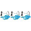 3Pcs Durable Nylon Parrot Harness Elastic Traction Bird Leash Sky-Blue 3