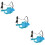 3Pcs Durable Nylon Parrot Harness Elastic Traction Bird Leash Sky-Blue 7
