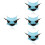 4Pcs Three-Layer Sky-Blue Suspending Hamster Bed Comfortable Hammock 5