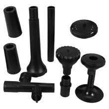 4Pcs Black ABS Water Fountain Nozzles for Outdoor Garden Pond Pumps