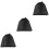 3Pcs Drawstring Mesh Pump Filter Bags Black for Pond Aquarium Water 6