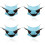 4Pcs Three-Layer Sky-Blue Suspending Hamster Bed Comfortable Hammock 4