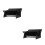 2Pcs Black Minimalist Plastic Organizer Rack for Home Use Sundries 6