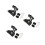 3Sets Bike Chain Guide Black Hollow Design Chain Clamp Protector 9