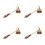 4Pcs Decorative Metal Candle Flame Snuffer with Long Handle Wick Tool 8
