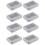 8St USB Flash Opslagdoos Tinplate Met Transparant Sleutelhouder 5