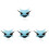 4Pcs Three-Layer Sky-Blue Suspending Hamster Bed Comfortable Hammock 2