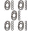 5 Count Key Rings Round For Bag Phone Holder Socket Cable Black 9