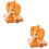 2pcs Topological Knot Round Beads Gift Rope Orange 7