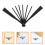 5Pcs Black Plastic DIY Hand Fan Frame Foldable Fan Materials 11